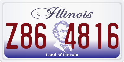 IL license plate Z864816