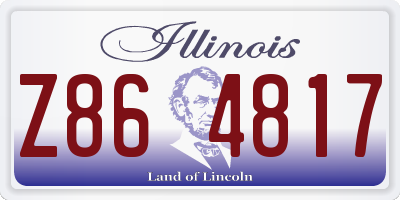 IL license plate Z864817