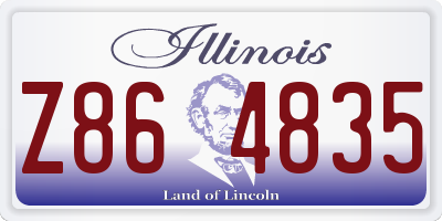 IL license plate Z864835