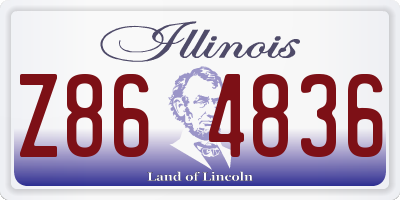 IL license plate Z864836