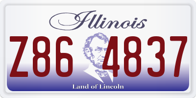 IL license plate Z864837
