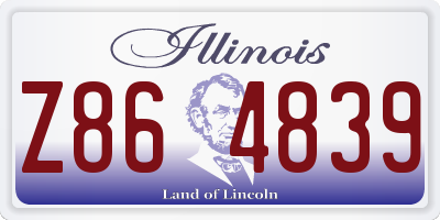 IL license plate Z864839