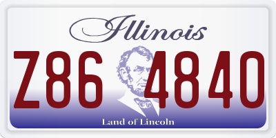 IL license plate Z864840