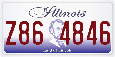 IL license plate Z864846