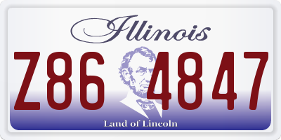 IL license plate Z864847