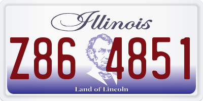 IL license plate Z864851