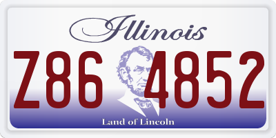 IL license plate Z864852