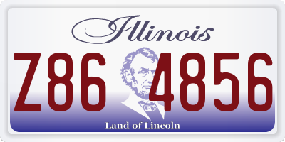 IL license plate Z864856