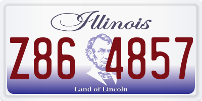 IL license plate Z864857