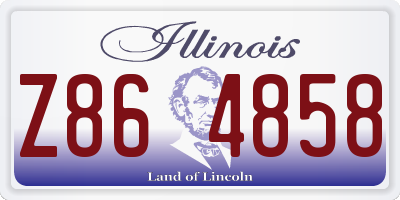 IL license plate Z864858