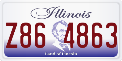 IL license plate Z864863