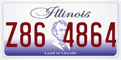 IL license plate Z864864