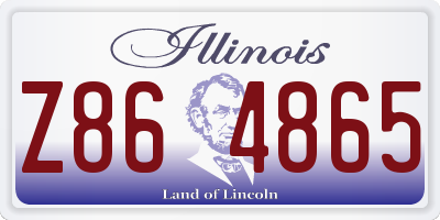 IL license plate Z864865