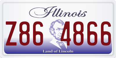IL license plate Z864866