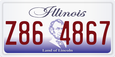 IL license plate Z864867