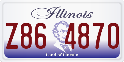 IL license plate Z864870