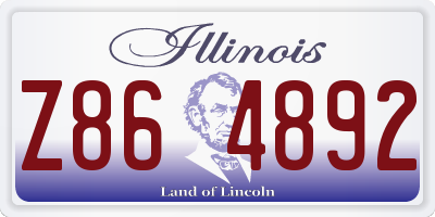 IL license plate Z864892