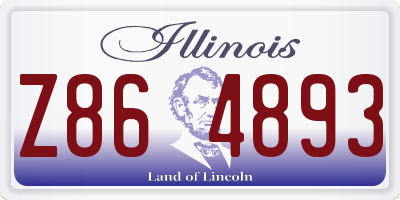 IL license plate Z864893