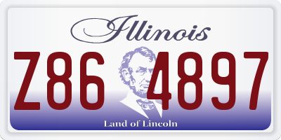 IL license plate Z864897