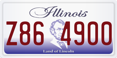 IL license plate Z864900