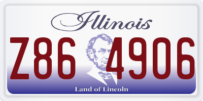 IL license plate Z864906