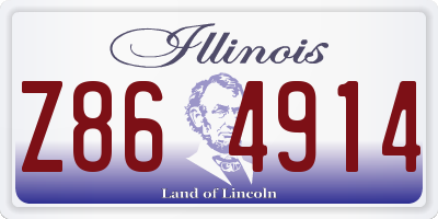 IL license plate Z864914