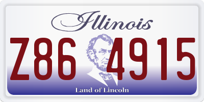 IL license plate Z864915