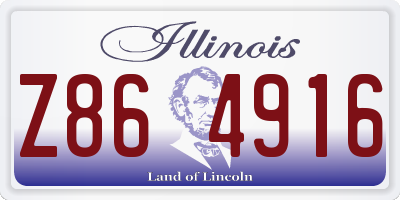 IL license plate Z864916