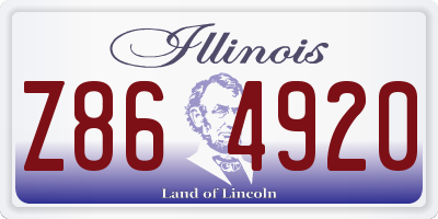 IL license plate Z864920