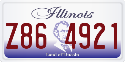 IL license plate Z864921