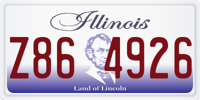 IL license plate Z864926