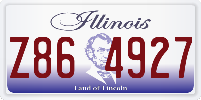 IL license plate Z864927