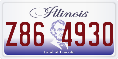 IL license plate Z864930