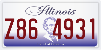 IL license plate Z864931