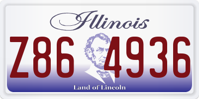 IL license plate Z864936