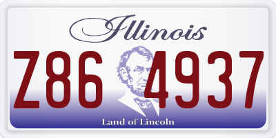 IL license plate Z864937
