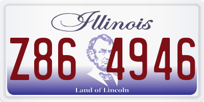 IL license plate Z864946