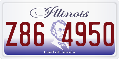 IL license plate Z864950