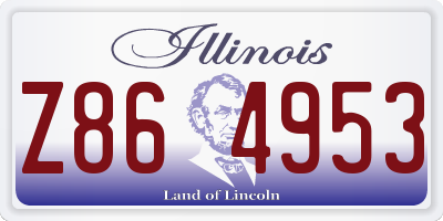 IL license plate Z864953
