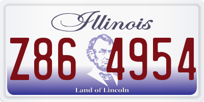 IL license plate Z864954