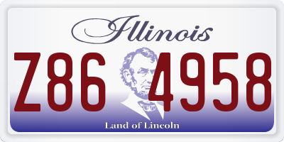 IL license plate Z864958