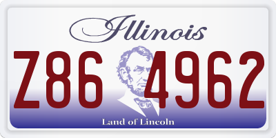 IL license plate Z864962