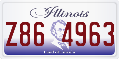 IL license plate Z864963