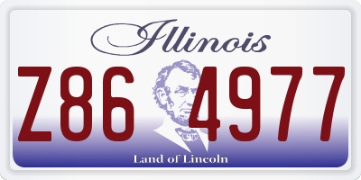 IL license plate Z864977