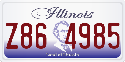IL license plate Z864985