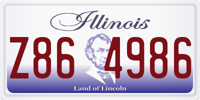 IL license plate Z864986