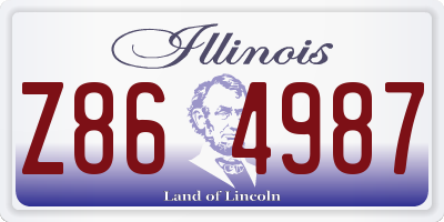 IL license plate Z864987