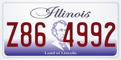 IL license plate Z864992
