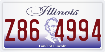IL license plate Z864994