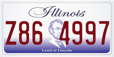 IL license plate Z864997